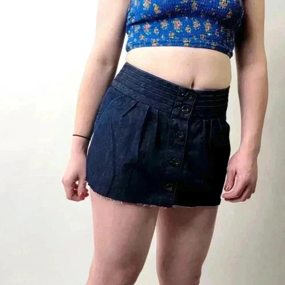 Anthro Pilcro and the Letterpress Denim Mini Skirt - Picture 3 of 8